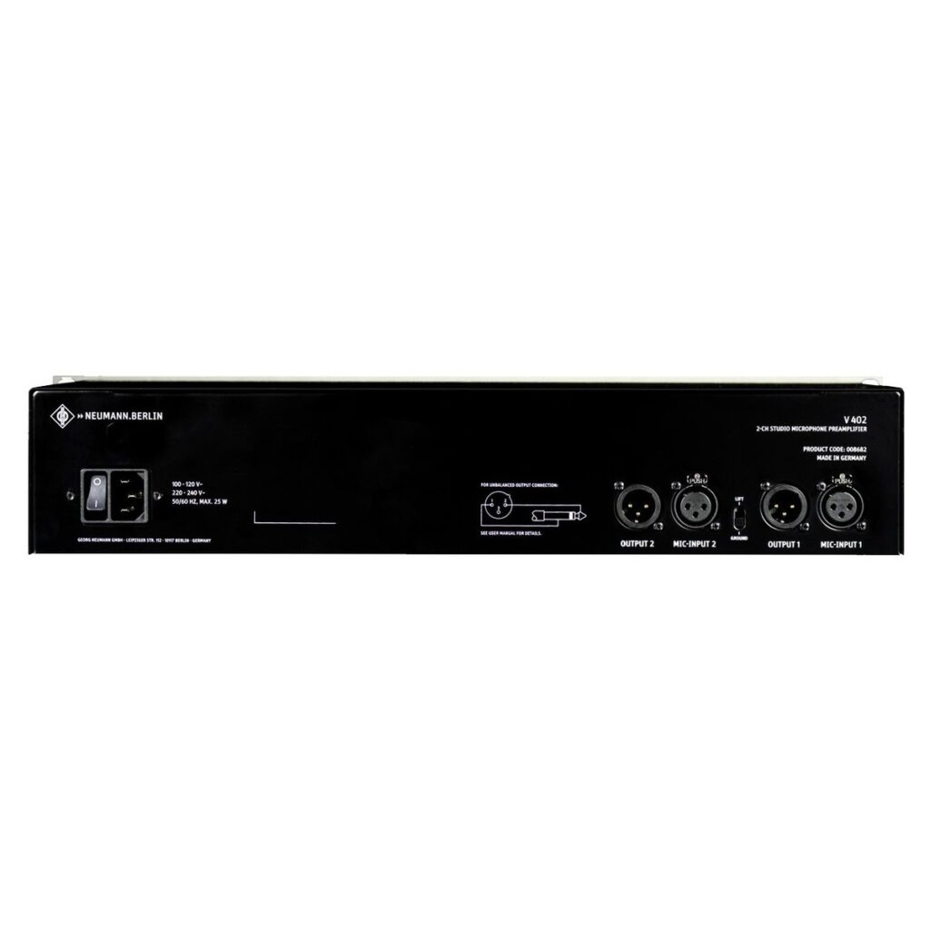 Nuemann V402 Rear 2 Preamplificatore