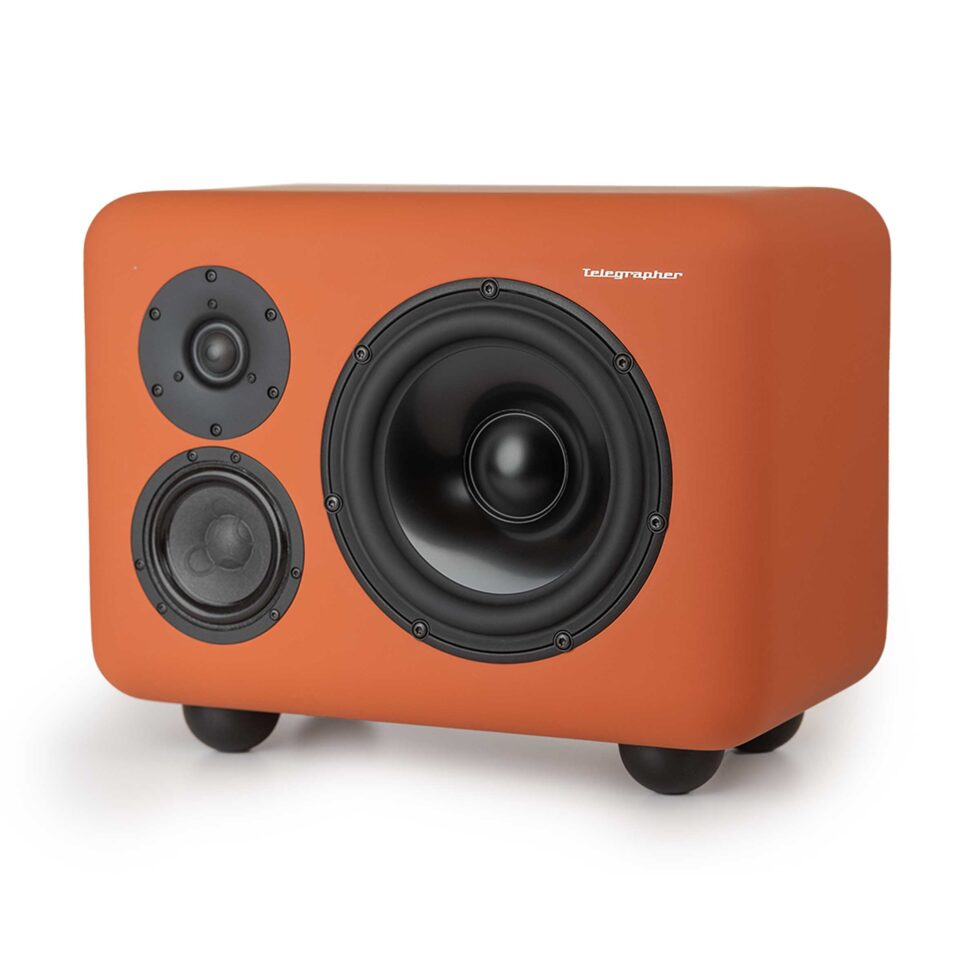 Telegrapher Gorilla 3-Way Active Midfield Monitors Pair - Jaipur Orange - Image 2